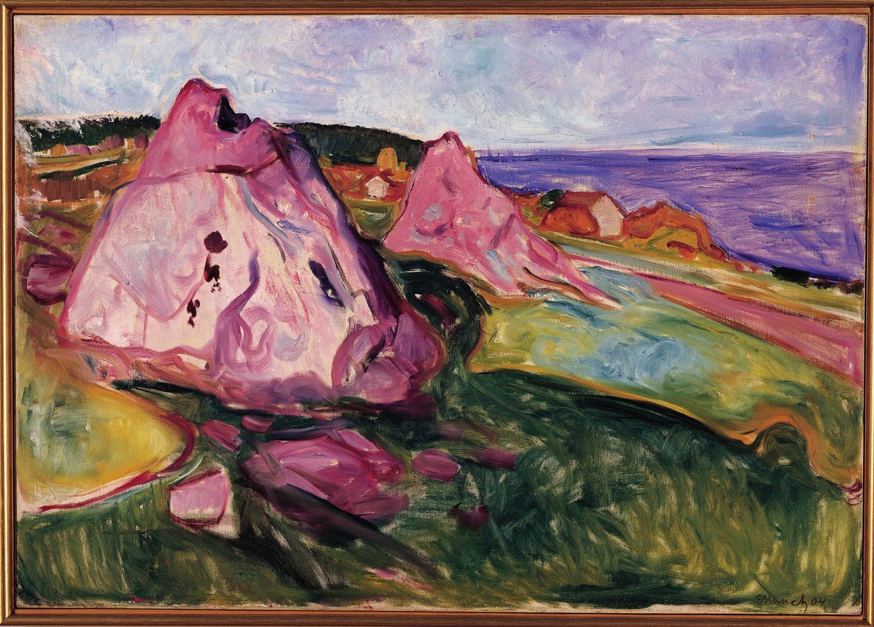 Landscape, Violet Rocks 作者 爱德华·蒙克