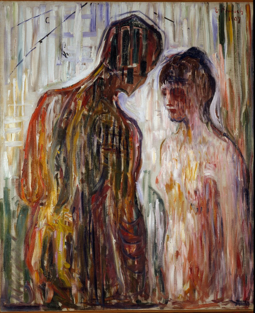 爱德华蒙克（1863-1944）的爱与心灵绘画 作者 爱德华·蒙克