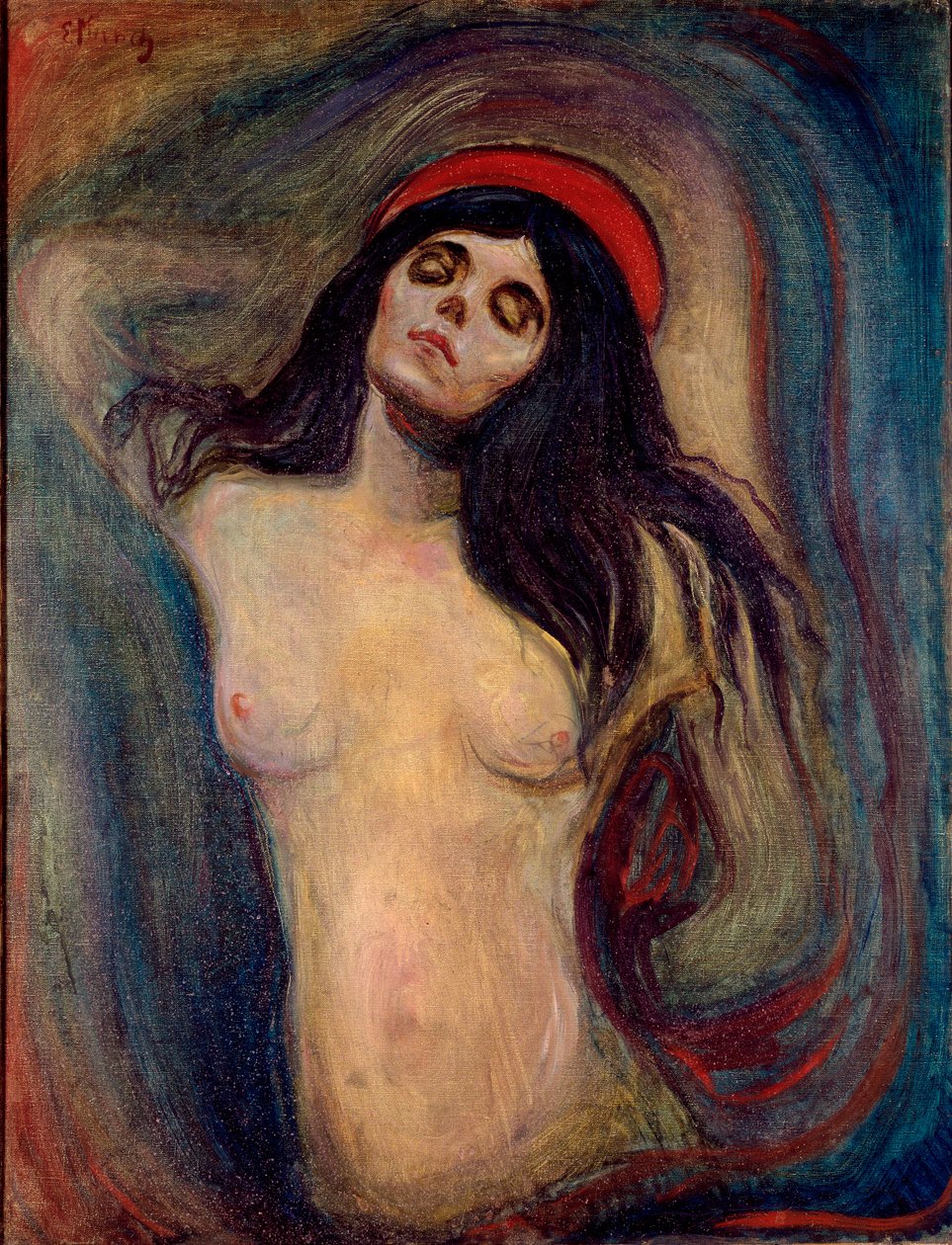 麦当娜（Madonna）绘画，爱德华·蒙克（Edvard Munch） 作者 爱德华·蒙克