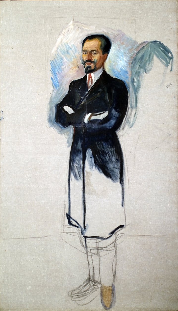 欧内斯特·泰尔的肖像1859-1947 作者 爱德华·蒙克