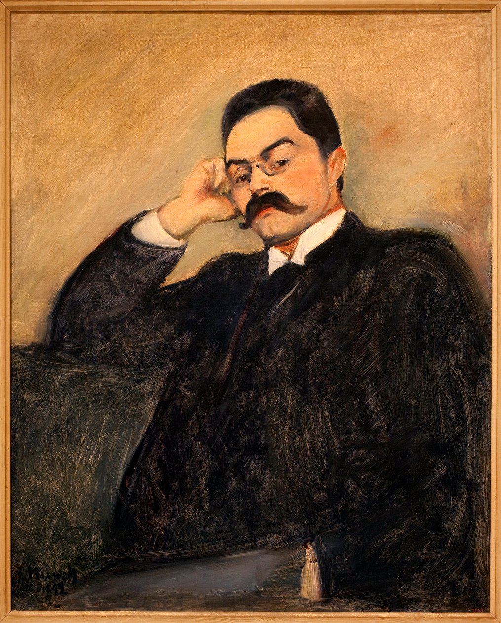 Thor Lutken 的肖像 (1863-1913) - Edvard Munch (1863-1944) 绘画，布面油画 作者 爱德华·蒙克