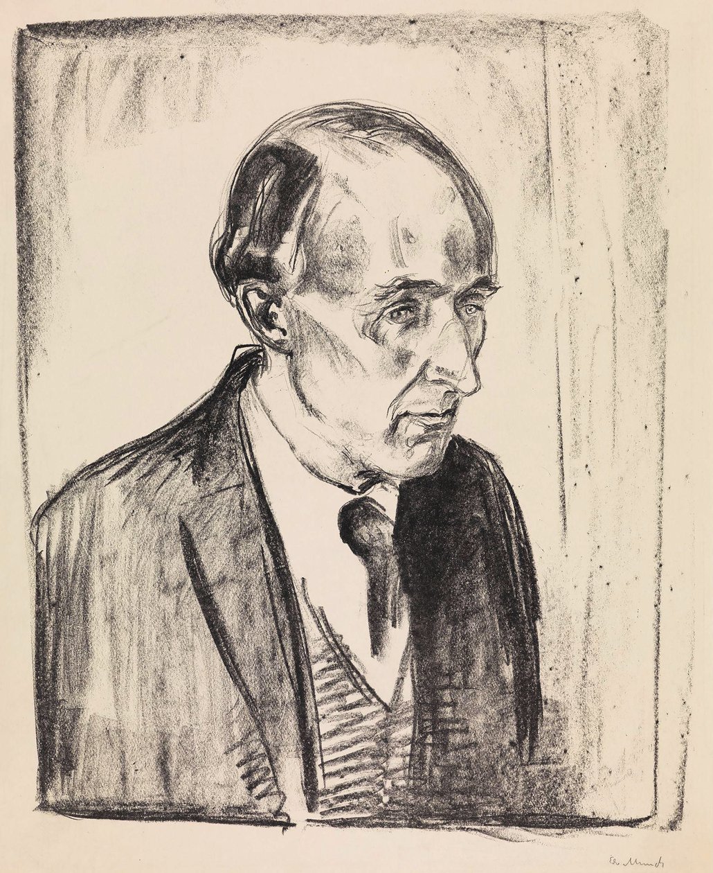 Composer Frederick Delius 1862-1934的肖像，1920年。 作者 爱德华·蒙克
