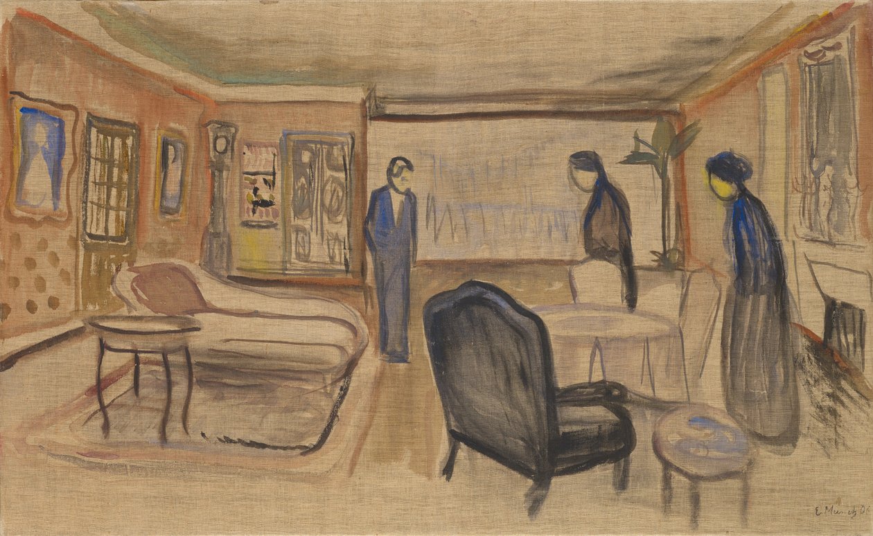 易卜生的“幽灵”场景，1906年 作者 爱德华·蒙克
