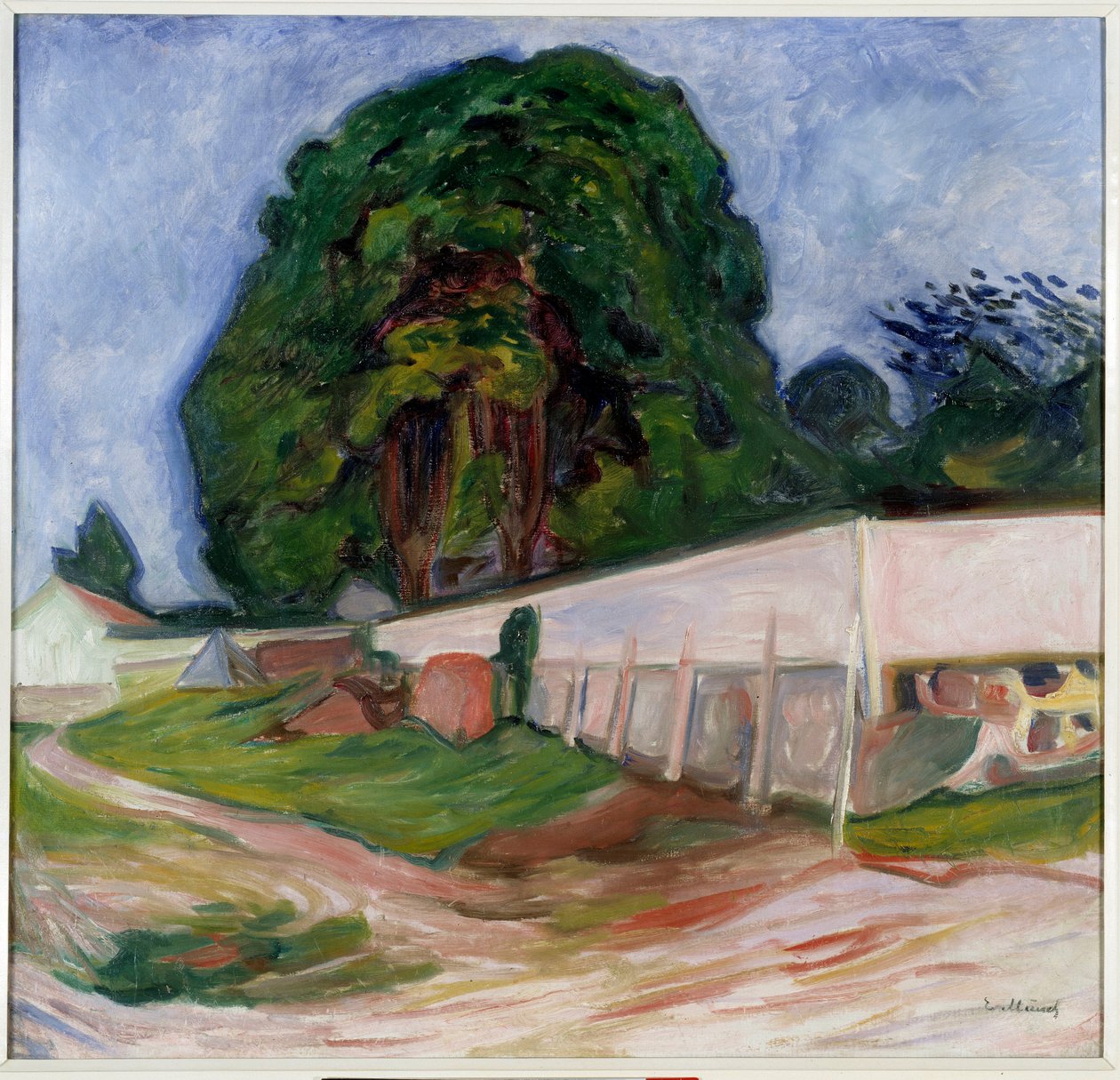 Summer night in Asgardstrand. Painting by Edvard Munch (1863-1944) Ec. Norv. 作者 爱德华·蒙克