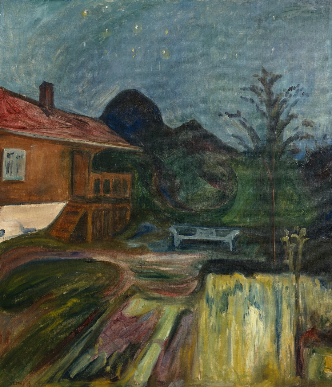 Åsgårdstrand的夏夜 作者 爱德华·蒙克