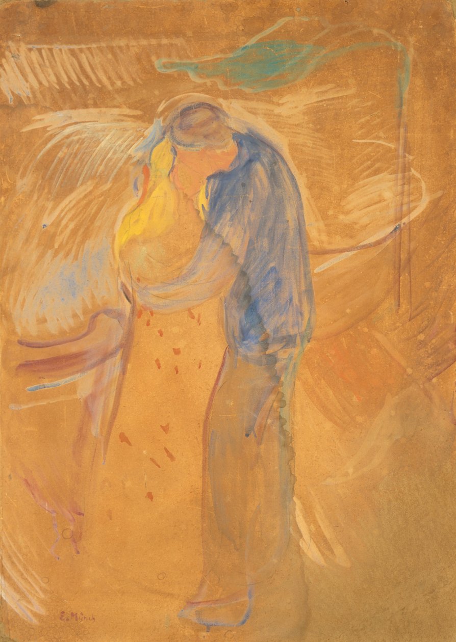 吻》，1906-1907。 作者 爱德华·蒙克