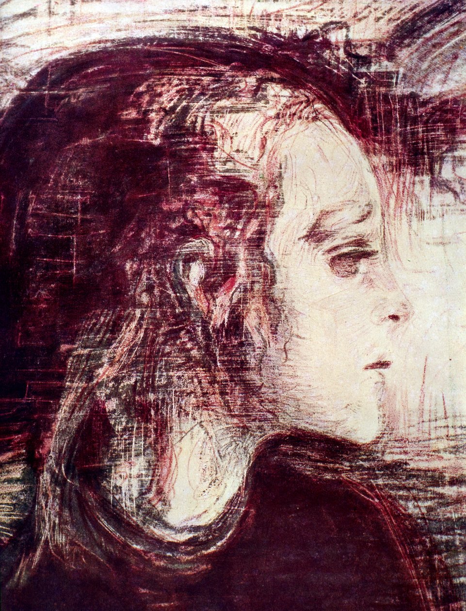生病的女孩，1907年 作者 爱德华·蒙克