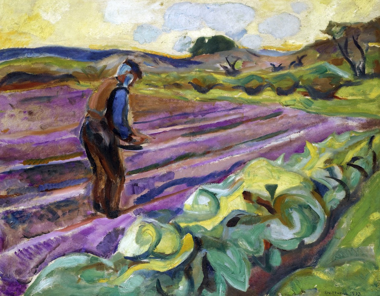 播种者 - Peinture de Edvard Munch (1863-1944) 作者 爱德华·蒙克