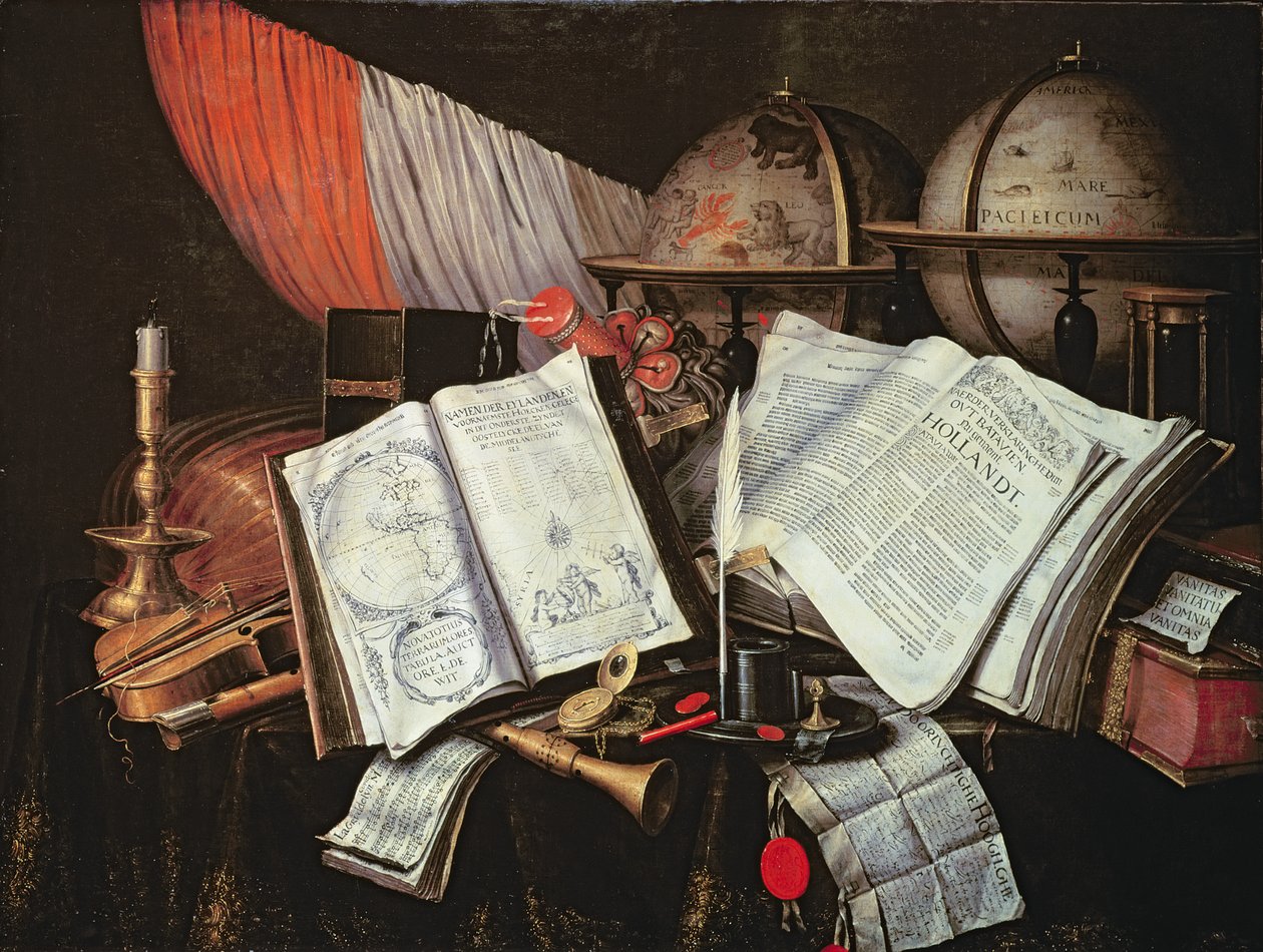 Vanitas（油） 作者 Edwaert Colyer或Collier