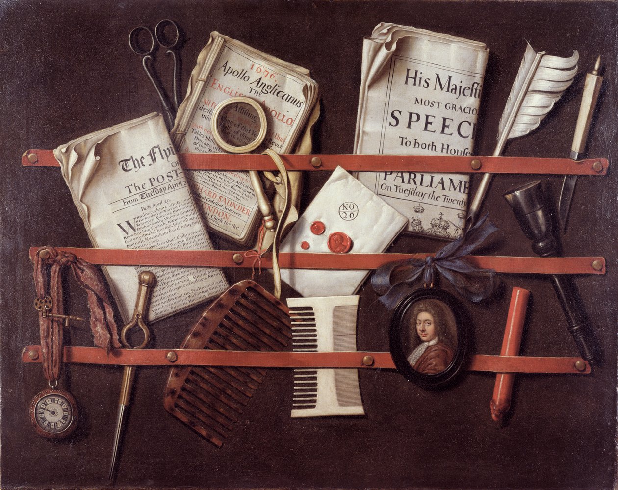 信件架，c.1676 作者 Edwaert Colyer或Collier