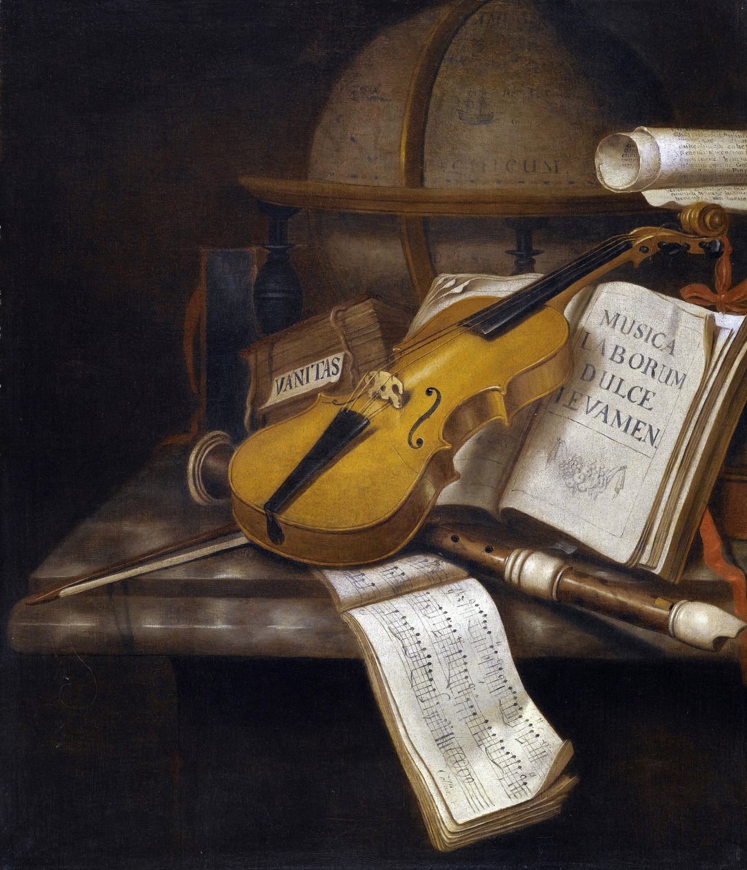 Vanitas Still Life - Peinture par Edwaert Collier (1642-1708)， - 布面油画，71,6x60,6 - 私人收藏 作者 Edwaert Colyer或Collier