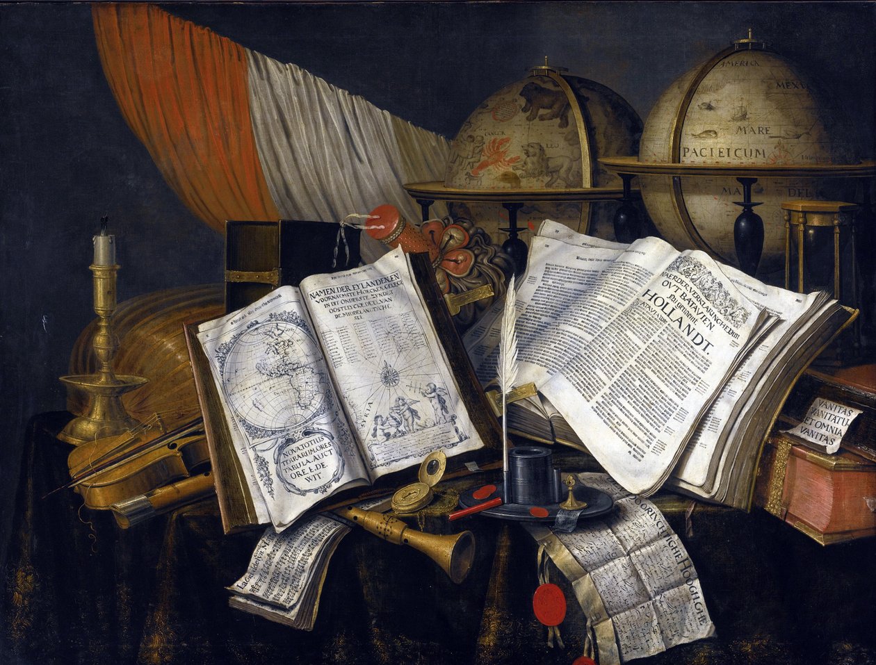 Vanitas Still Life par Edwaert Collier (1642-1708) 作者 Edwaert Colyer或Collier