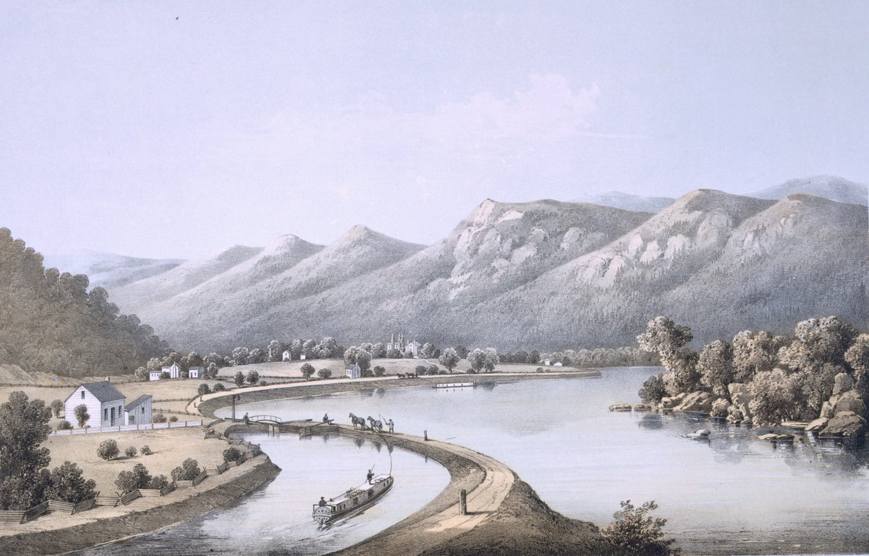 詹姆斯河运河附近的北河口，罗克布里奇县，1858年 作者 爱德华·拜尔
