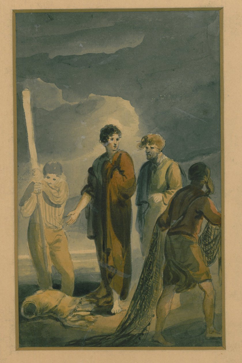 场景来自&39;Pericles，Tyre王子&39;，1790-1819 作者 爱德华·伯德
