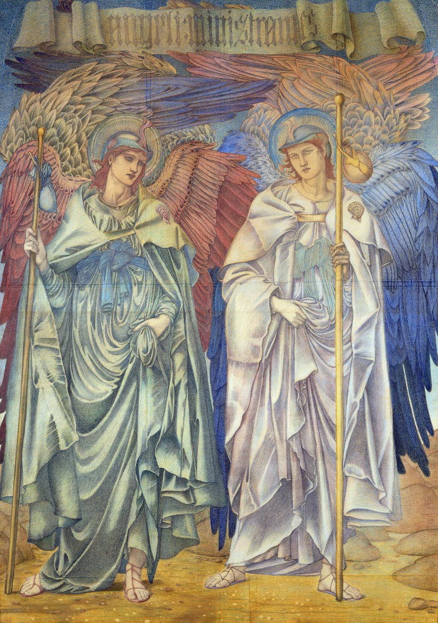Angeli Ministrantes（设计在索尔兹伯里大教堂的窗户，也用于挂毯） 作者 爱德华·伯恩·琼斯