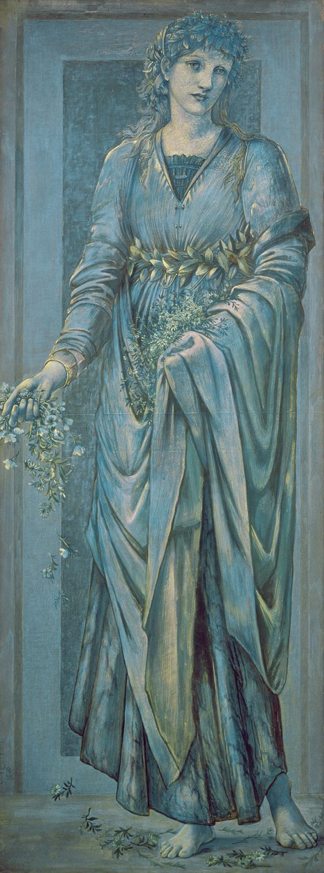 Flora（纸上水粉和金漆） 作者 爱德华·伯恩·琼斯