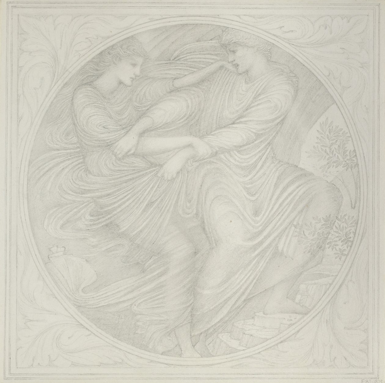 Orpheus回顾，1872-75（石墨在纸上） 作者 爱德华·伯恩·琼斯