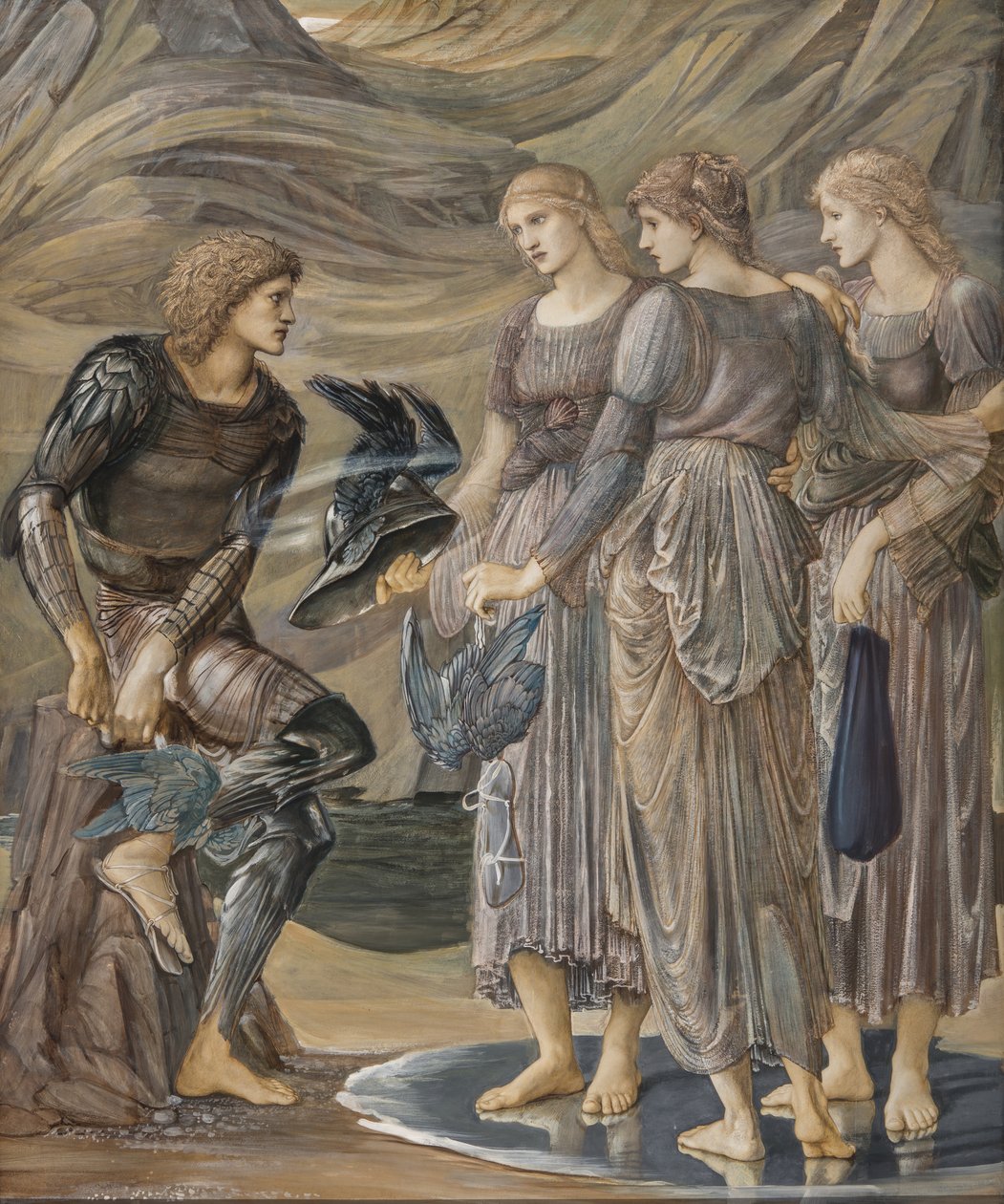 Perseus and the Sea Nymphs，c.1876（水粉画） 作者 爱德华·伯恩·琼斯