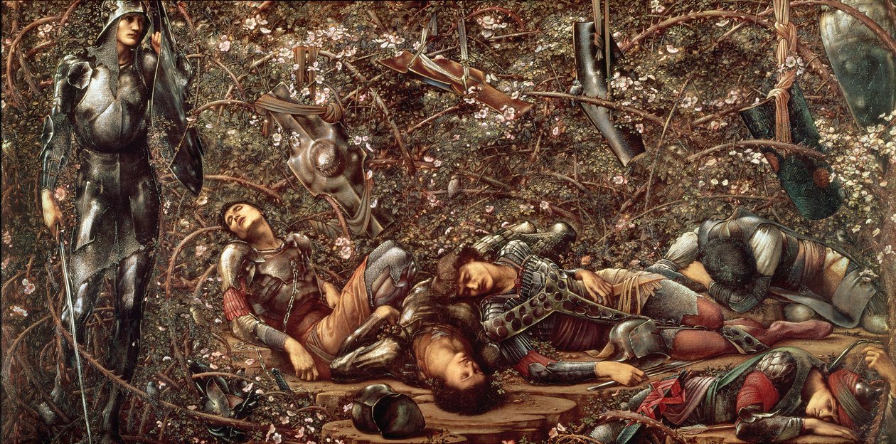 &39;Briar Rose&39;系列，1：王子进入Briar Wood，1870-90 作者 爱德华·伯恩·琼斯