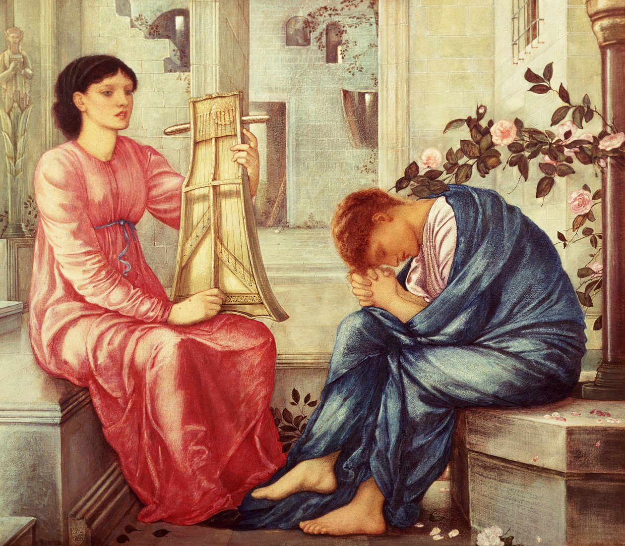 Lament，1866（水粉） 作者 爱德华·伯恩·琼斯