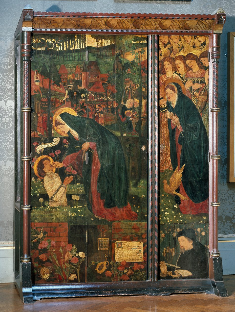 The Prioress&39;Tale，装饰衣橱，由Philip Webb（1831-1915）设计，1859年 作者 爱德华·伯恩·琼斯