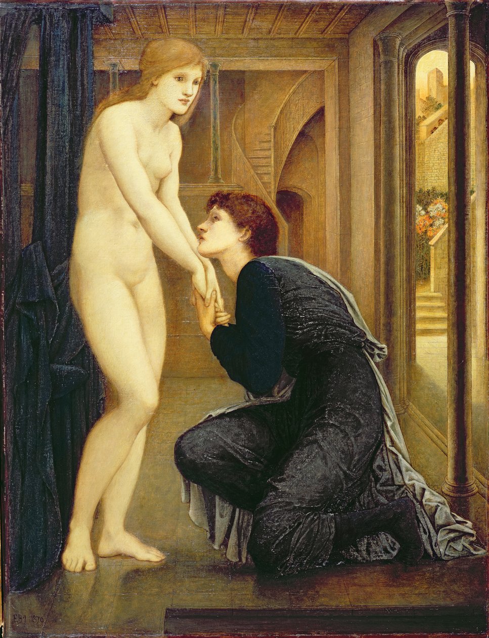 Soul Attains，来自&39;Pygmalion and the Image&39;系列，1870年 作者 爱德华·伯恩·琼斯