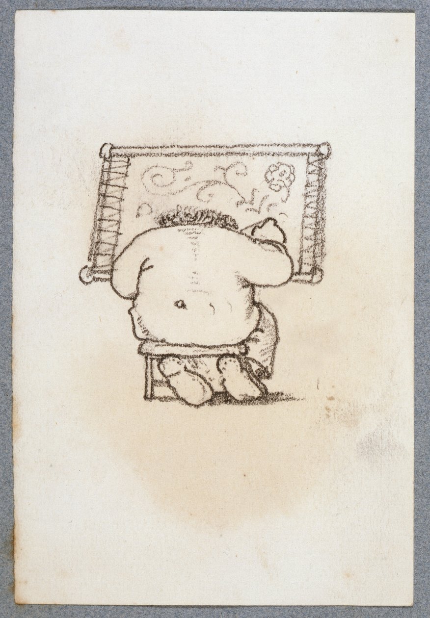 威廉·莫里斯（William Morris，1834-96）从一张图画专辑中，从背后看，从事挂毯工作 作者 爱德华·伯恩·琼斯