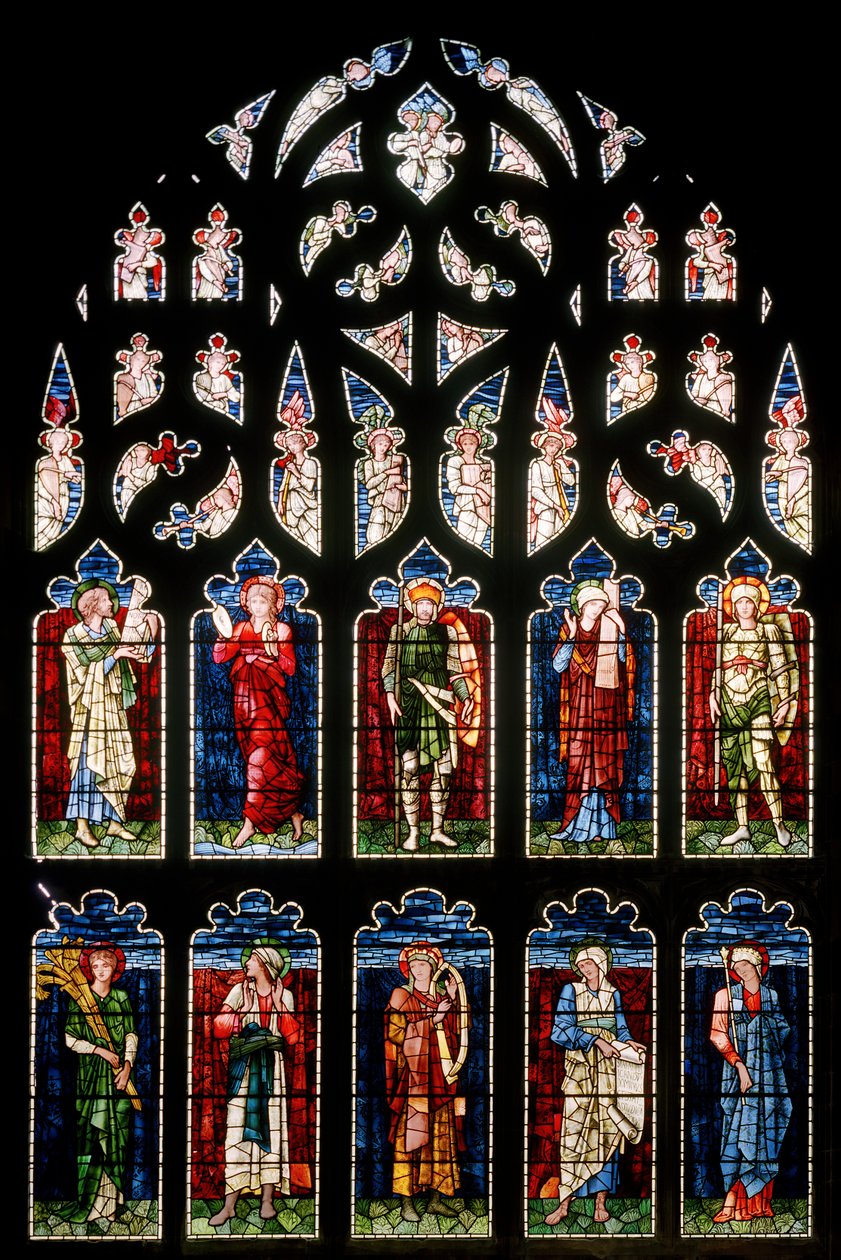 Ashton Under Lyne，Albion Congregational Church，Morris＆Co.，Edward Burne-Jones，South Transept，1896 作者 爱德华·伯恩·琼斯