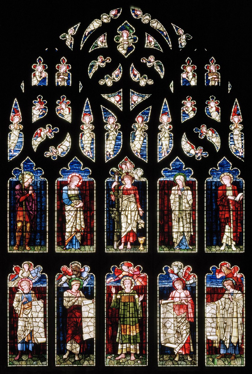 Ashton Under Lyne，Albion Congregational Church，Morris＆Co.，Edward Burne-Jones，South Transept，1896 作者 爱德华·伯恩·琼斯