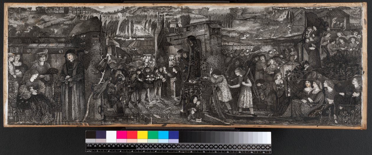 Buondelmontes Wedding，1859年（牛皮纸上的墨水和水洗） 作者 爱德华·伯恩·琼斯