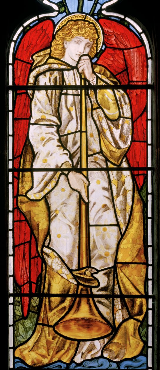Cheddleton，Morris，Marshall，Faulkner＆Co，Edward Burne-Jones，Trumpeting Angel，1869 作者 爱德华·伯恩·琼斯