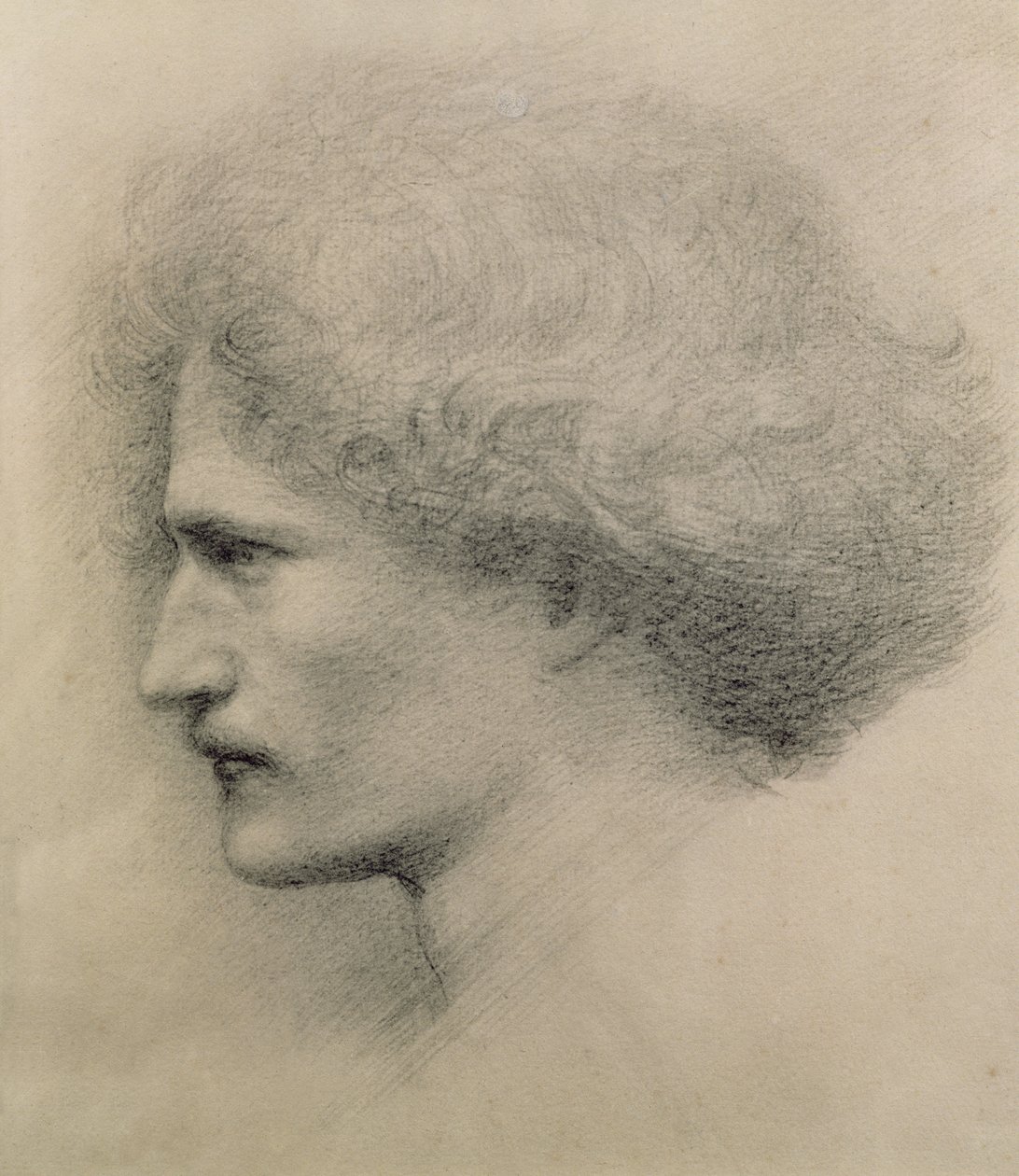 由Frederick Hollyer（1837-1933）（platinotype）刻的Ignacy Jan Paderewski（1860-1941）的肖像 作者 爱德华·伯恩·琼斯