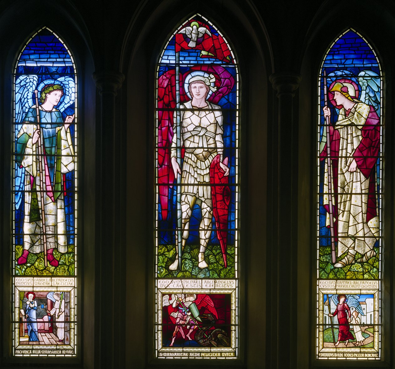Rottingdean，St Margaret，Morris＆Co.，Edward Burne-Jones，East Window，St Michael等，1893 作者 爱德华·伯恩·琼斯