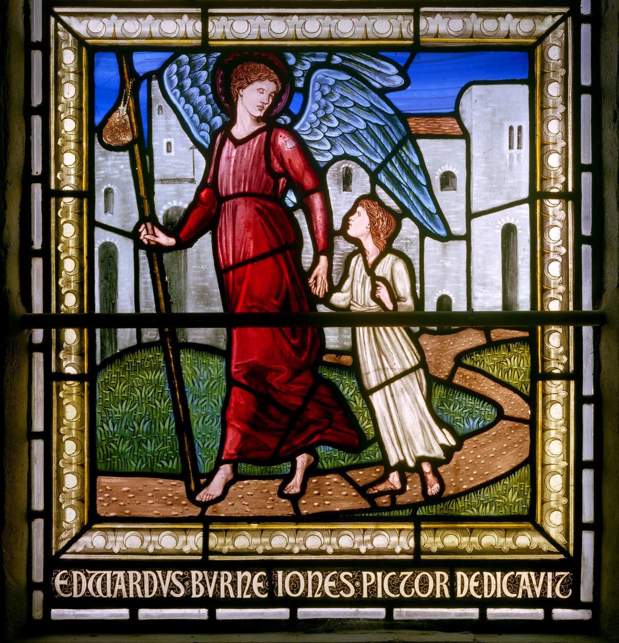 Rottingdean，St Margaret，Morris＆Co.，Edward Burne-Jones，Guardian Angel，1893 作者 爱德华·伯恩·琼斯