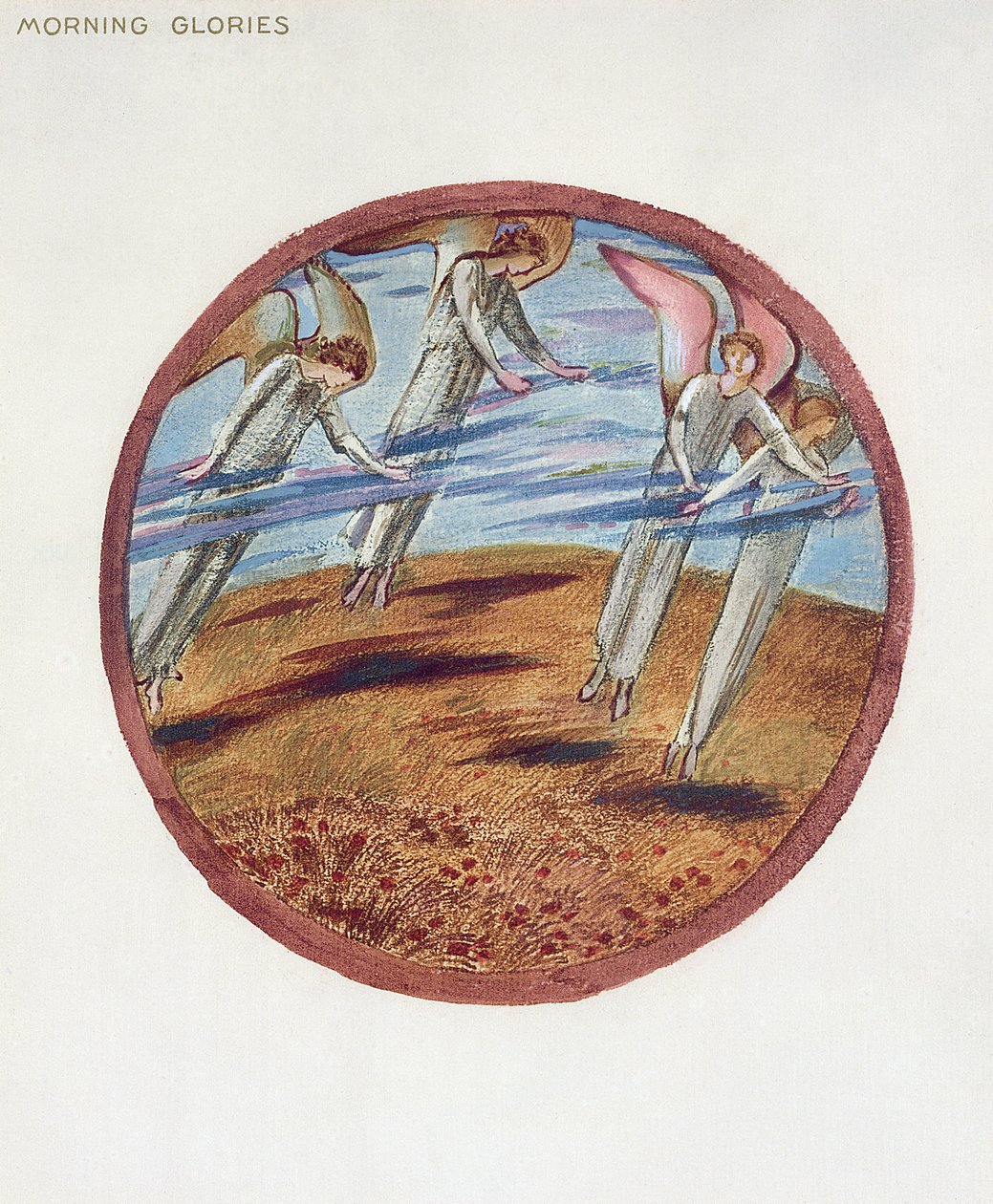 花书：XXI。 1905年的牵牛花（用纸上的水粉印刷） 作者 爱德华·伯恩·琼斯