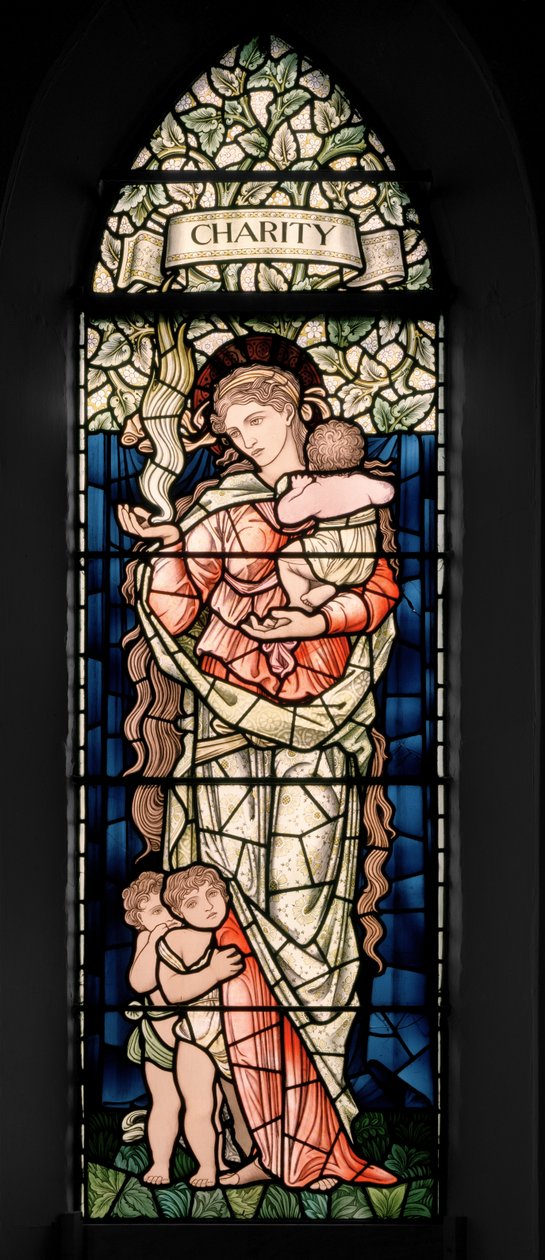 Birmingham，Ward End，St Margaret，Morris＆Co.，Edward Burne-Jones，John Henry Dearle（1859-1932），Charity，1902 作者 爱德华·科利和迪尔·伯恩·琼斯