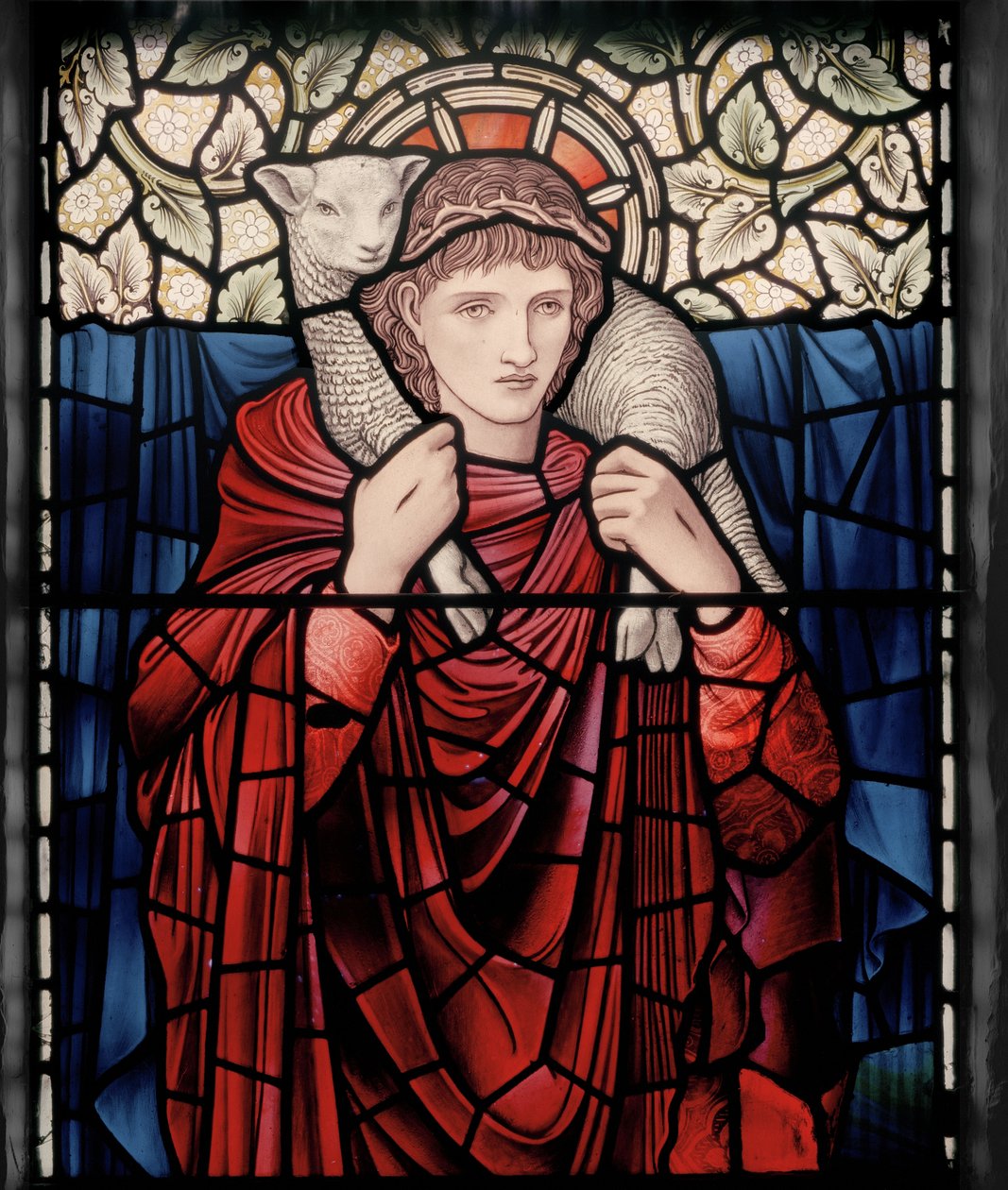 Birmingham，Ward End，St Margaret，Morris＆Co.，Edward Burne-Jones，John Henry Dearle（1859-1932），The Good Shepherd，detail，1902，Brampton Cumbria，Titcomb，Wren 作者 爱德华·科利和迪尔·伯恩·琼斯