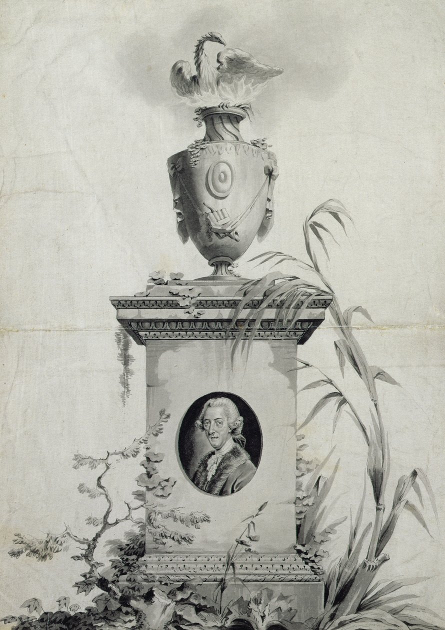 为Thomas Arne博士（1710-78）收集的作品（油墨和水洗）的标题页设计（另见84540） 作者 爱德华·弗朗西斯·伯尼