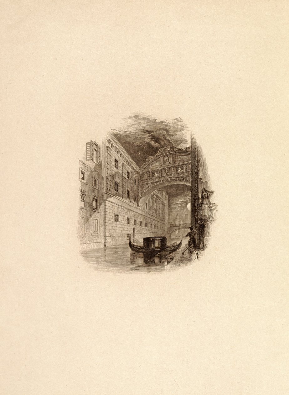 叹息桥，威尼斯，c.1832 作者 爱德华·弗朗西斯·芬德
