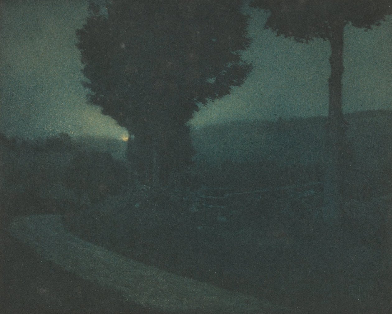 （进入山谷的道路 - 月出） 作者 爱德华·简·史蒂琴（Edward Jean Steichen）