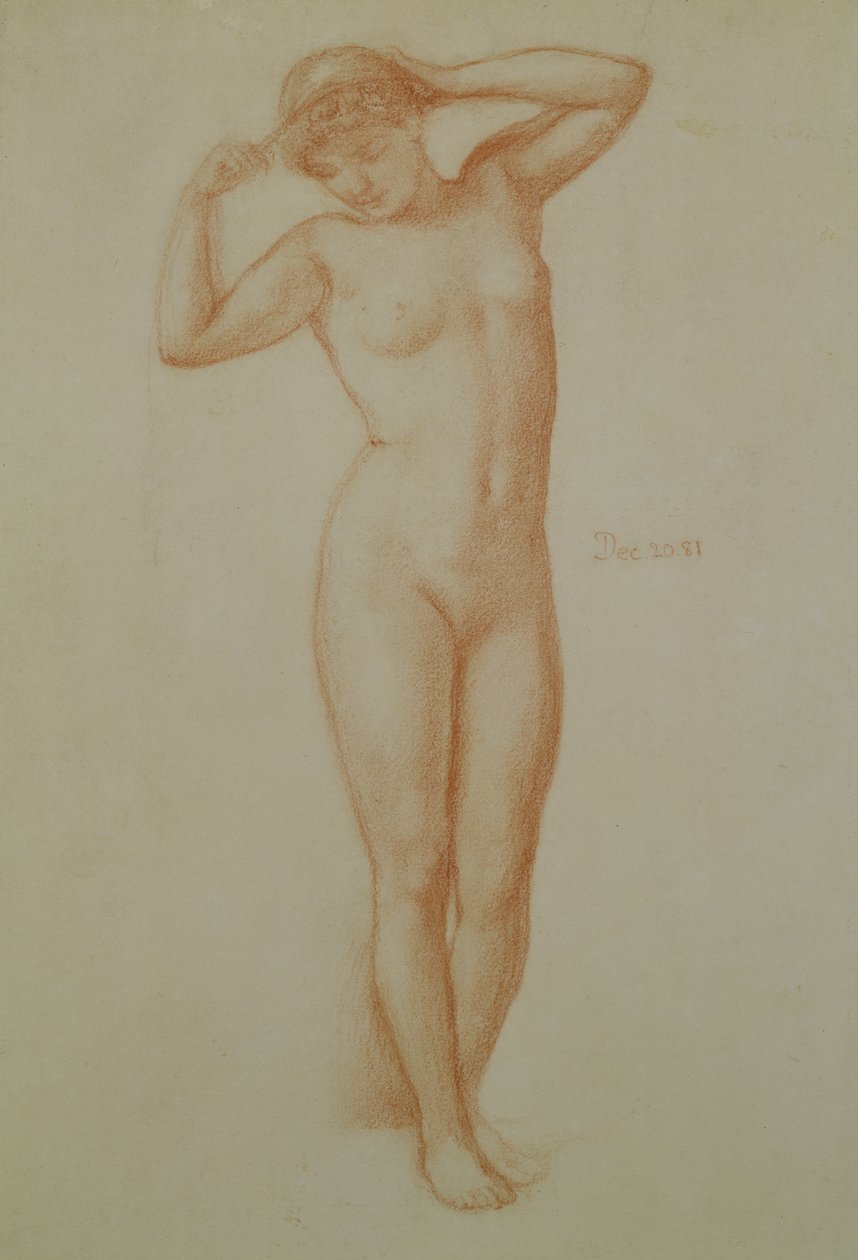 研究&39;Diadumene&39;，1881年（粉笔在纸上） 作者 爱德华·约翰·波因特