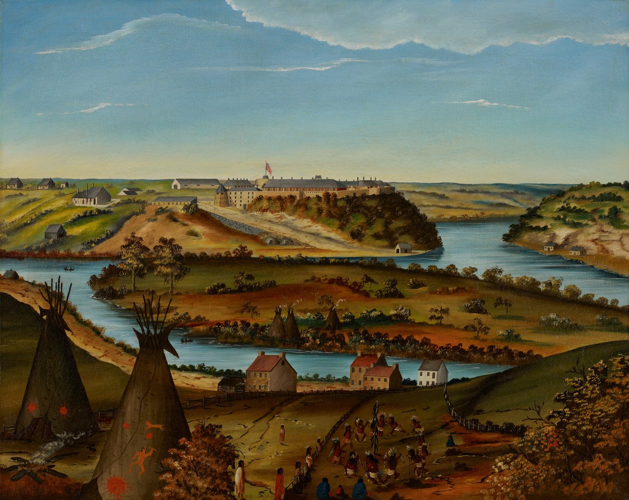 堡垒Snelling看法，c.1850 作者 爱德华·托马斯