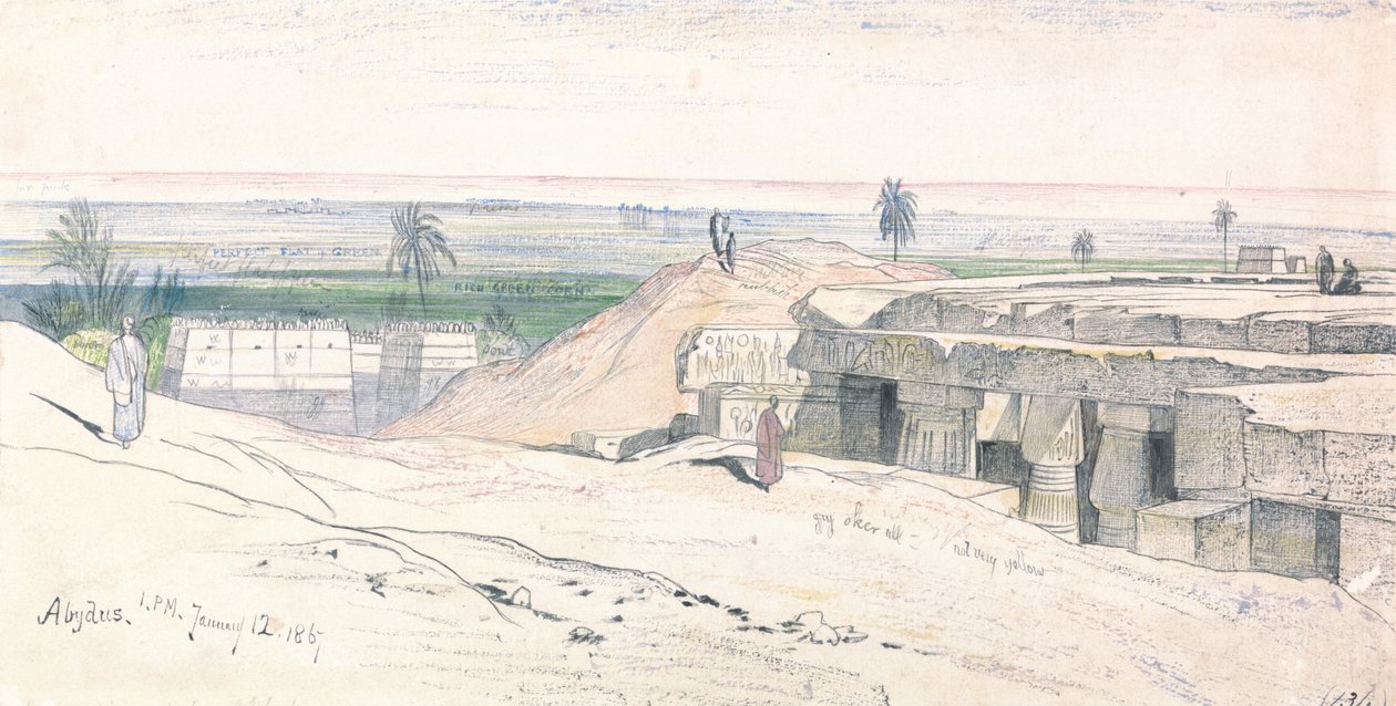 Abydos，1867年1月12日下午1点（134） 作者 爱德华·李尔