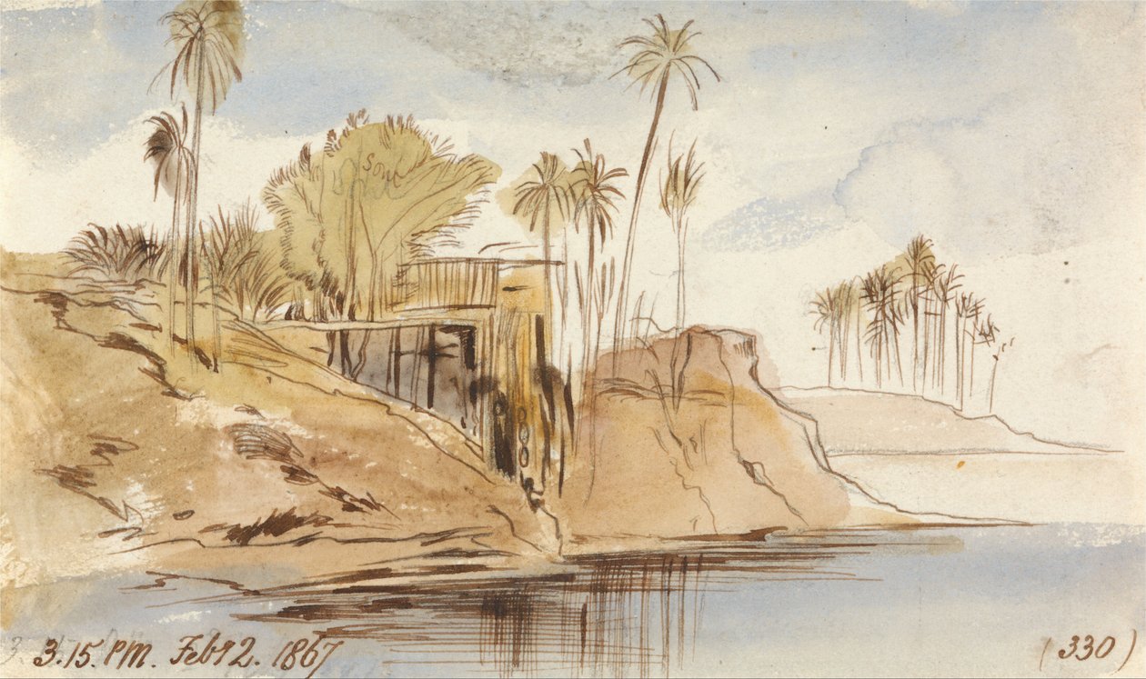 Ibreem和Wady Halfeh之间，1867年2月2日下午3点15分（330） 作者 爱德华·李尔