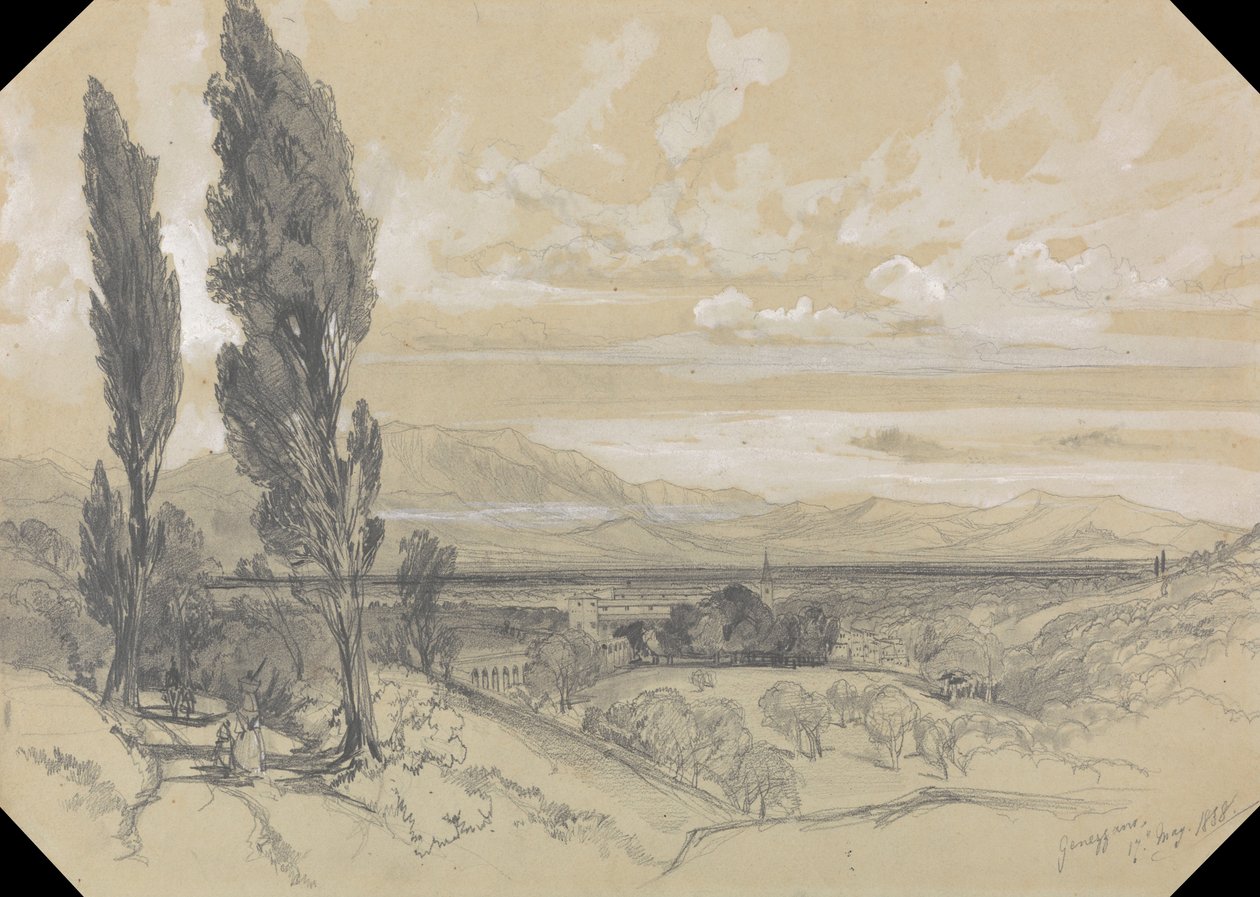 Genezzano，1838年5月17日 作者 爱德华·李尔