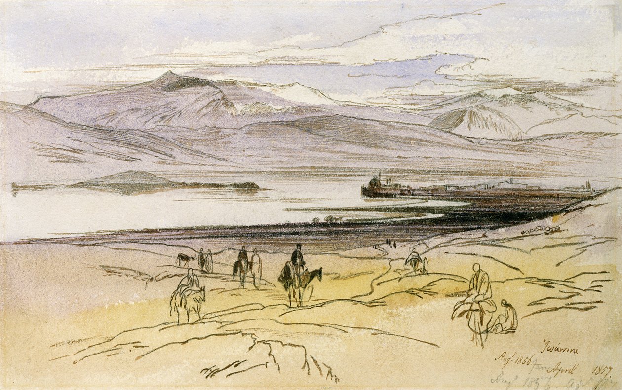 Ioannina，c.1856（纸上的蜡笔和纸） 作者 爱德华·李尔