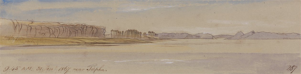在Tapha附近，1867年1月31日上午9点至45点（287） 作者 爱德华·李尔