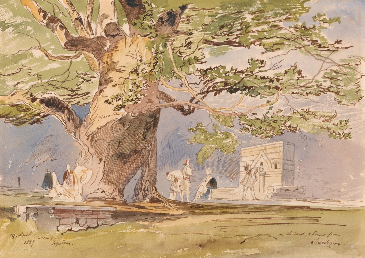 在路上，距离Tepelene两小时，1857年4月19日 作者 爱德华·李尔