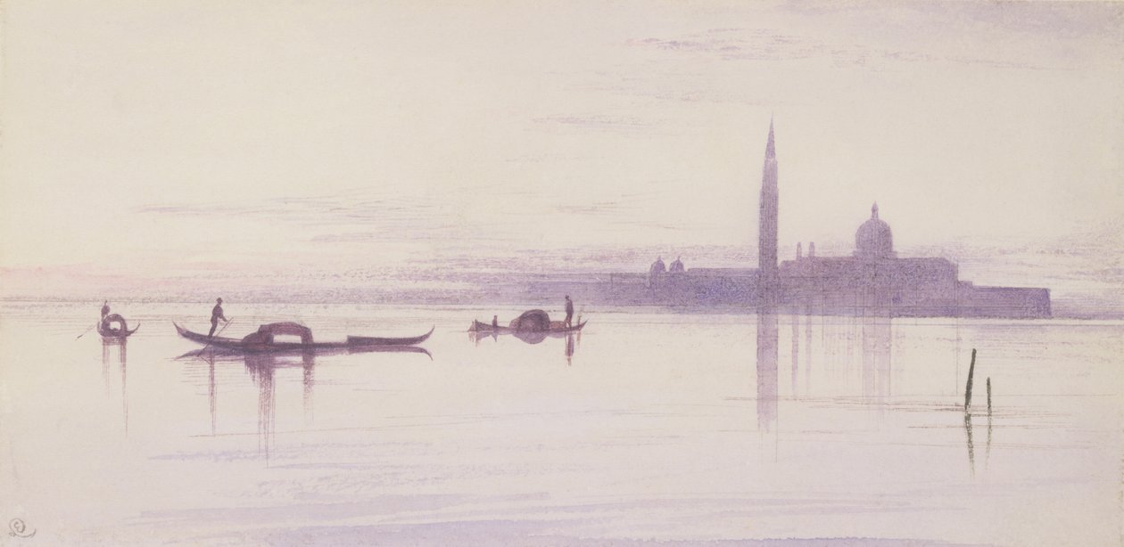 来自威尼斯泻湖的San Giorgio Maggiore 作者 爱德华·李尔