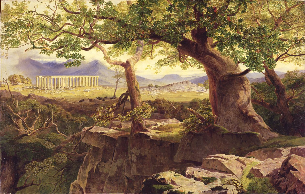 阿波罗神庙，Bassae，1854-55 作者 爱德华·李尔